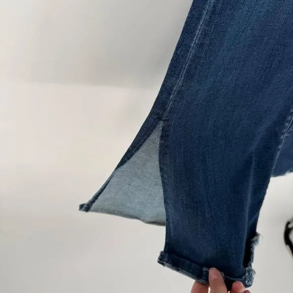 Mica Los Angeles Dark Denim Mid Rise Flared Jeans Blue Size 28 - Picture 4 of 9